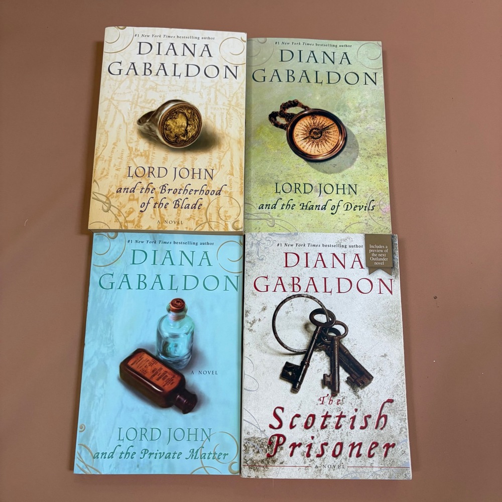 Diana Gabaldon Lord John Grey Outlander Series 4 Book Lot Complete Set Paperback